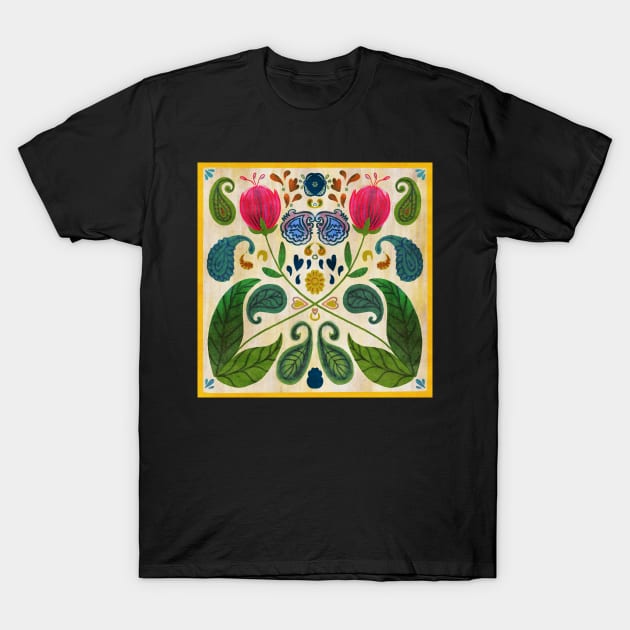 Paisley Garden T-Shirt by MollyFergusonArt